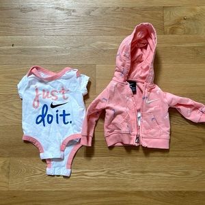 Nike Baby Girl sweatshirt and onesie